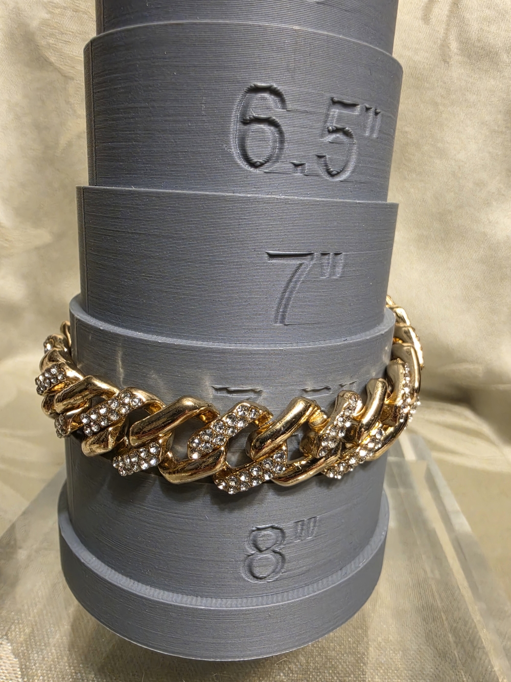 #1238 Gold Pave Cuban Link Bracelet - Elegant Women’s Jewelry. NWOT